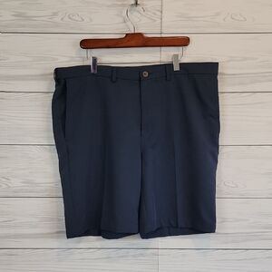 Haggar Men's Navy Blue Shorts Flat Panel Size  42